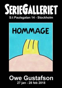 HOMMAGE – En grafisk resa med Tintin: Utställning av Owe Gustafson @ Seriegalleriet
