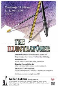 Tre illustratörer @ Galleri Lyktan